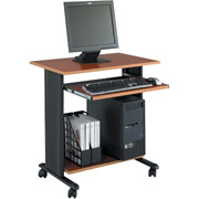 Safco MUV 28" Fixed Height Workstation, Cherry