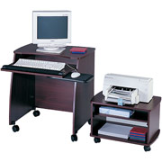 Safco Picco Duo Printer Stand, Mahogany