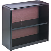 Safco Value Mate Baked Enamel Finish on Steel Bookcase, Black, 2-Shelf, 28"H x 31 3/4"W x 13 1/2"D
