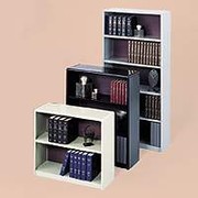 Safco Value Mate Baked Enamel Finish on Steel Bookcase, Black, 4-Shelf, 54"H x 31 3/4"W x 13 1/2"D
