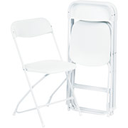 Samsonite 4-Pack Dining-Height Folding  Chair, White/White