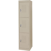 Sandusky Triple Tier Storage Locker, Dove Gray
