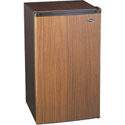 Sanyo Counter Height Refrigerator, Reversible Door, 3.6 Cubic Foot, Walnut Grain