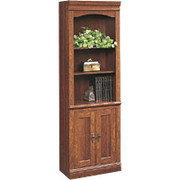 Sauder Camden County Collection Library with Doors, Planked Cherry Finish