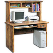 Sauder Cottage Home Computer Desk with Hutch
