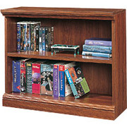 Sauder Premier 2-Shelf  Wooden Bookcase, Planked Cherry Finish