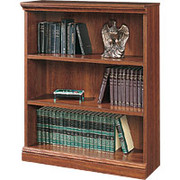 Sauder Premier 3-Shelf Wooden Bookcase, Planked Cherry Finish