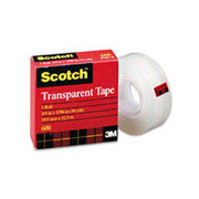 Scotch 600 Transparent Tape, 1/2" x 36 yds.
