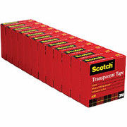Scotch 600 Transparent Tape - 3/4" X 36yds - 12/Pack