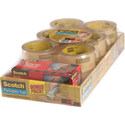 Scotch Commercial-Performance Packaging Tape, 1 Hand Dispenser/12 Rolls