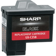 Sharp UX-C35B Black Ink Cartridge, Moderate Yield
