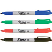 Sharpie Fine Point Permanent Markers, Assorted, 5 Pack