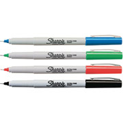 Sharpie Ultra Fine Point Permanent Markers, Assorted, 4 Pack