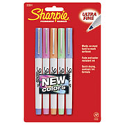 Sharpie Ultra Fine Point Permanent Markers, Assorted Pastels, 5 Pack