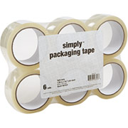 Simply Economy-Grade Packaging Tape, Clear, 1.89" x 54.7 yds, 6 Rolls