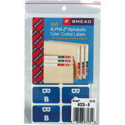 Smead Alpha-Z Color-Coded Alphabetical Labels Second Letter Package Set, B, Dark Blue