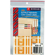 Smead Alpha-Z Color-Coded Labels Second Letter, Set W, Yellow