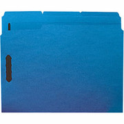 Smead Colored Fastener Folders, Letter, Blue, 50/Box