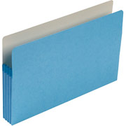 Smead Colored File Pockets, Legal, 3 1/2" Expansion, Blue, Each