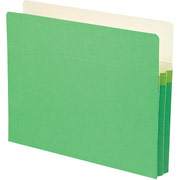 Smead Colored File Pockets, Letter, 1 3/4" Expansion, Green, Each