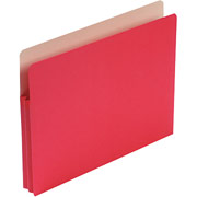 Smead Colored File Pockets, Letter, 1 3/4" Expansion, Red, Each