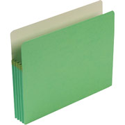 Smead Colored File Pockets, Letter, 3 1/2" Expansion, Green, Each