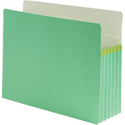 Smead Colored File Pockets, Letter, 5 1/4" Expansion, Green, Each