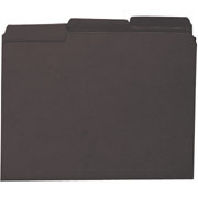 Smead Colored Interior File Folders, Letter, Black, 100/Box