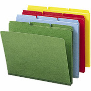 Smead Colored Pressboard File Folders, 3 Tab, Legal, Green, 25/Box