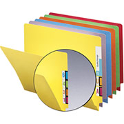 Smead Colored Reinforced End-Tab Folders, Letter, Assorted, 100/Box