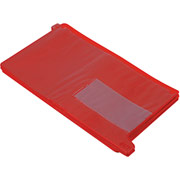 Smead Colored Vinyl End-Tab Outguides with Pockets, Red, Legal Size