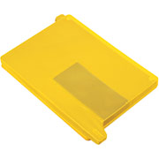 Smead Colored Vinyl End-Tab Outguides with Pockets, Yellow, Letter Size
