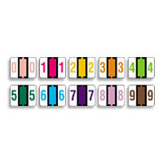 Smead End-Tab Bar Style Color-Coded Numeric Labels, 0-9