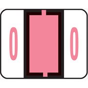 Smead End-Tab Bar Style Numeric Color-Coded Labels, O-Pink