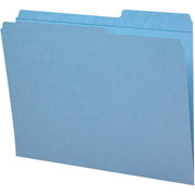 Smead Guide-Height File Folders, Letter, Blue, 100/Box