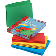 Smead Poly File Pockets, 3 1/2" Expansion, Letter Size, Assorted, 4/Pack