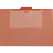 Smead Red Vinyl Pocket Top-Tab Outguide, Letter Size