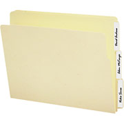Smead Reinforced End Tab Folders, Letter, 3 Tab, Assorted Positions,  9" Front, 100/Box