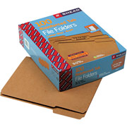 Smead Reinforced Kraft File Folders, Letter, 3 Tab, Assorted Positions, 100/Box