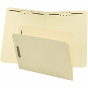 Smead Reinforced Manila Fastener Folders, Letter, Single Tab, Straight Cut, 50/Box