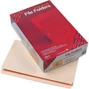 Smead Reinforced Manila File Folders, Legal, Single Tab, 100/Box