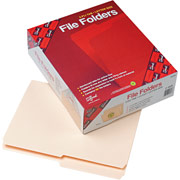 Smead Reinforced Manila File Folders, Letter, 2 Tab, 100/Box