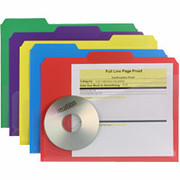Smead Slash Pocket Poly File Folders, Letter, Assorted, 30/Box