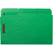 Smead Top Tab Fastener Folders, Legal, Green, 50/Box