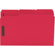Smead Top Tab Fastener Folders, Legal, Red, 50/Box