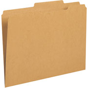 Smead Top-Tab Guide Height Folders, Kraft, Reinforced Tab, Right of Center, Letter Size
