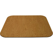 SnapMat Laminated Wood Rectangular Chairmat, 47" x 46",  Oak