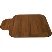 SnapMat Laminated Wood Traditional Chairmat, 42" x 37", Walnut