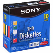 Sony 10/Pack 1.44MB Floppy Diskettes, Macintosh Formatted
