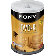 Sony 100/Pack 4.7GB DVD-R, Spindle